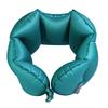 Inflatable Neck Pillow for Travel Office Rest With Air Pumps Storage Box Double Sideds Fabric TPU Materials