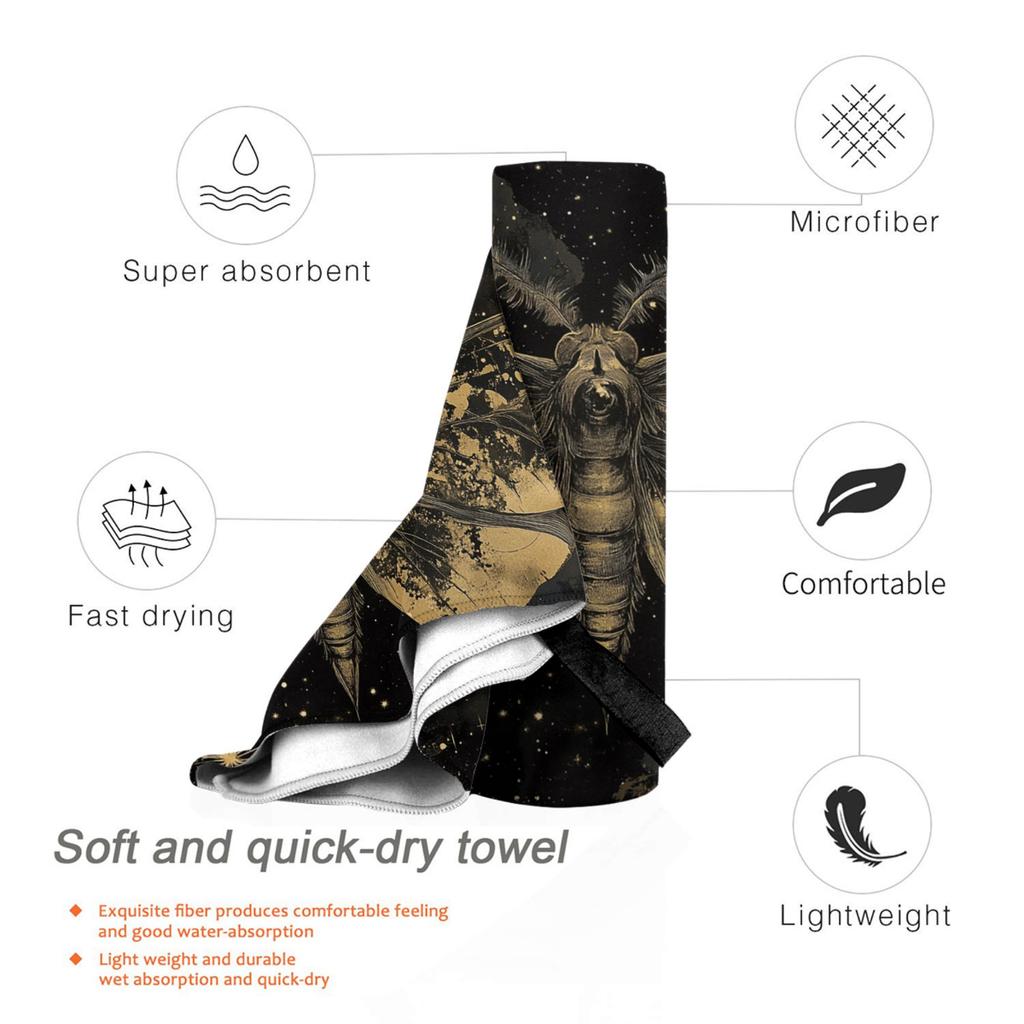 Moth Wings Beach Towel Soft Microfiber Quick Dry Absorbent Quick Towels For Bath