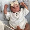 49CM Reborn Newborn Baby Dolls Levi Awake Soft Silicone Cloth Body Rebirth Doll Flexible 3D Paint Skin Visible Veins Hand Draw Hair Emulation Doll Toy