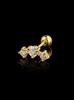 Minimalpiercing 14K Moissanite Diamond Triple Crown Piercing Earrings