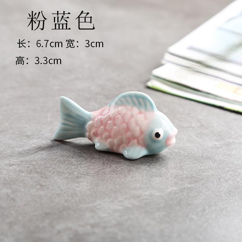 Clown Fish Shape Chopstick Holder Home Kitchen Table Decoration Ceramic Crafts Spoon Shelf Crucian Carp Puffer Fish Tea Pet