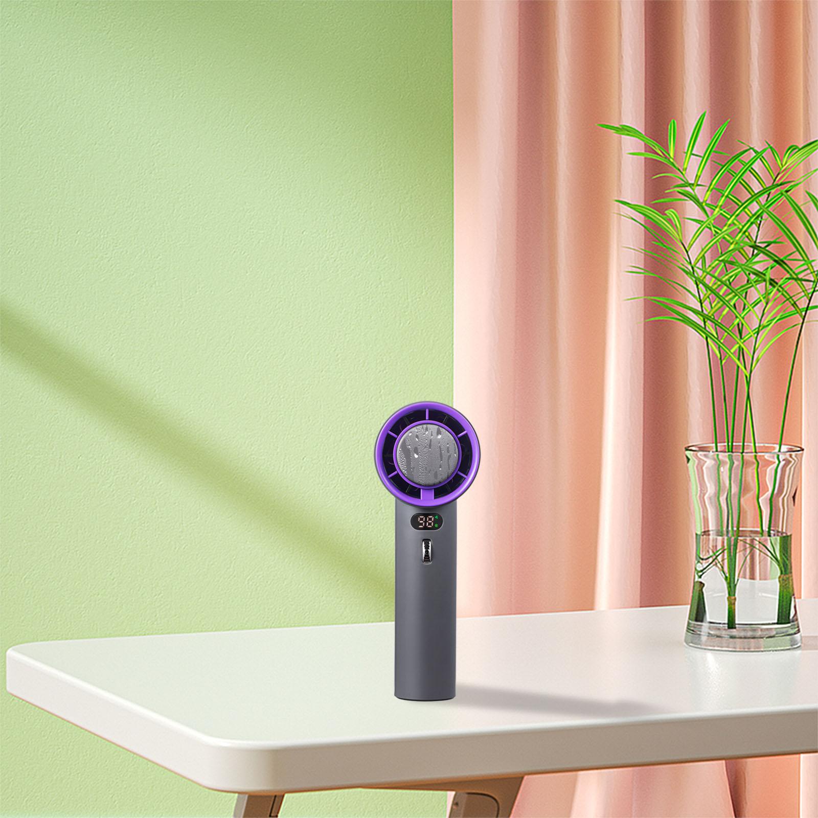 

Портативный ручной вентилятор с аккумулятором, длина 17 см, охлаждающий вентилятор с регулируемой скоростью для женщин и мужчин, многофункциональная нескользящая ручка чёрный