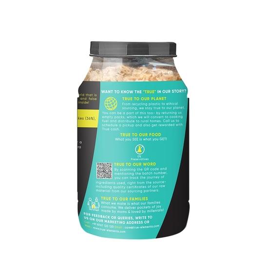 True Elements Multigrain Flakes 750g - Multigrain Flakes for Breakfast | Flakes for Weight Management | 100% Wholegrain | Healthy Flakes for Breakfast