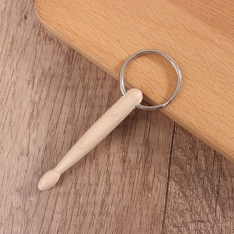 Mini Brelok z Pałeczkami Perkusyjnymi Drewniane Pałeczki Perkusyjne Brelok Łańcuszek Zawieszka Akcesoria