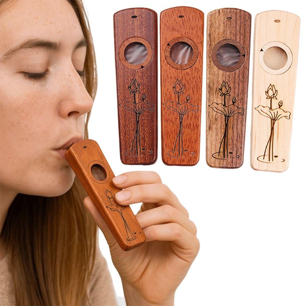 Creative Wooden Kazoo Professional Accompaniment Kazoo Musical Instruments Flutes  Beginners