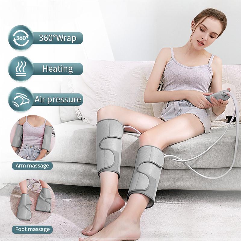 Multifunctional Leg Massager Heating Air Compression Leg Foot Massager Pain Relief Improve Circulation Calf Massage Machine