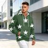 Men's Fall Print Zip-Up Hoodie, Casual Loose Fit Long Sleeve Sweatshirt Top