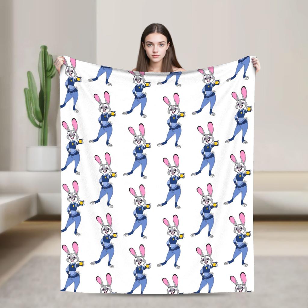 Zootopia Blankets Fleece Textile Decor Judy Hopps Nick Wilde Breathable Super Warm Throw Blankets for Sofa Office Quilt