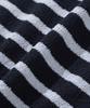 KNITTED (W) Boucle Stripe Collar Knit Navy