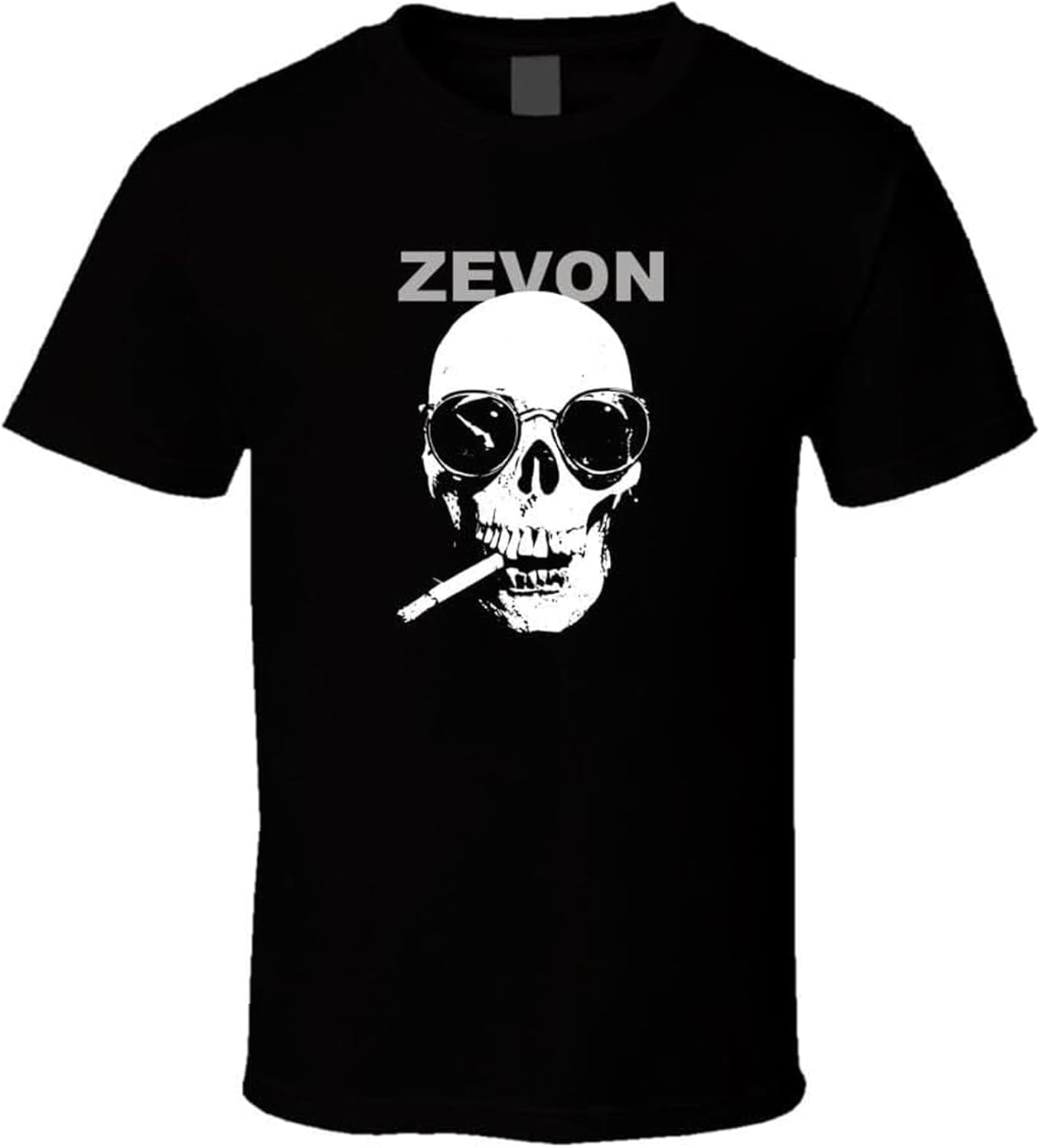 Warren Zevon Skull Logo Men s Shirt Black White Tshirt Men s S