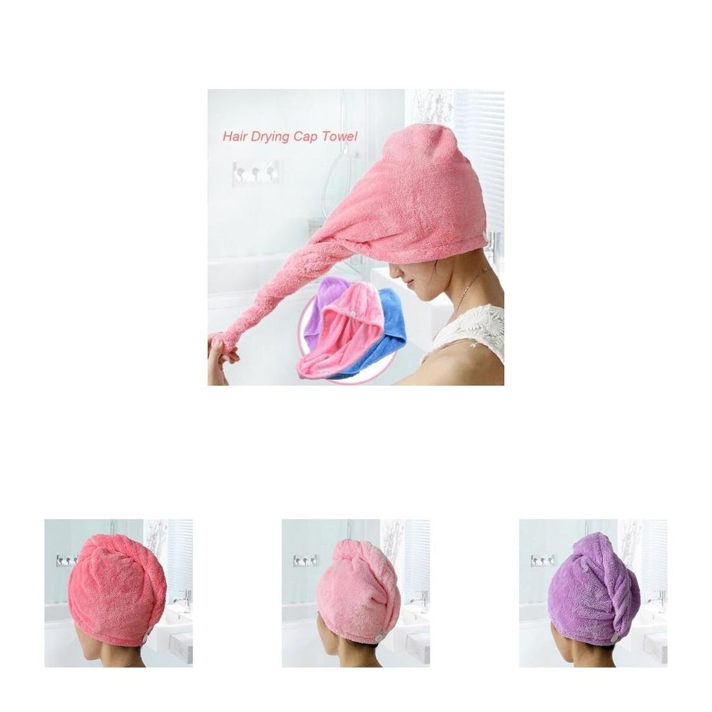 Luxurious Turban Twist Dry Shower Microfiber Hair Wrap Towel For Spa Comfort