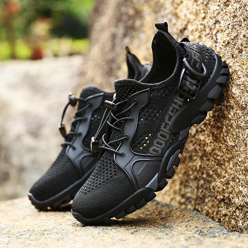 8220 Men's Women's Outdoor Hiking Off Road Walking Shoes Fly Weaving Breathable Mesh Mountaineering Sports Large Size