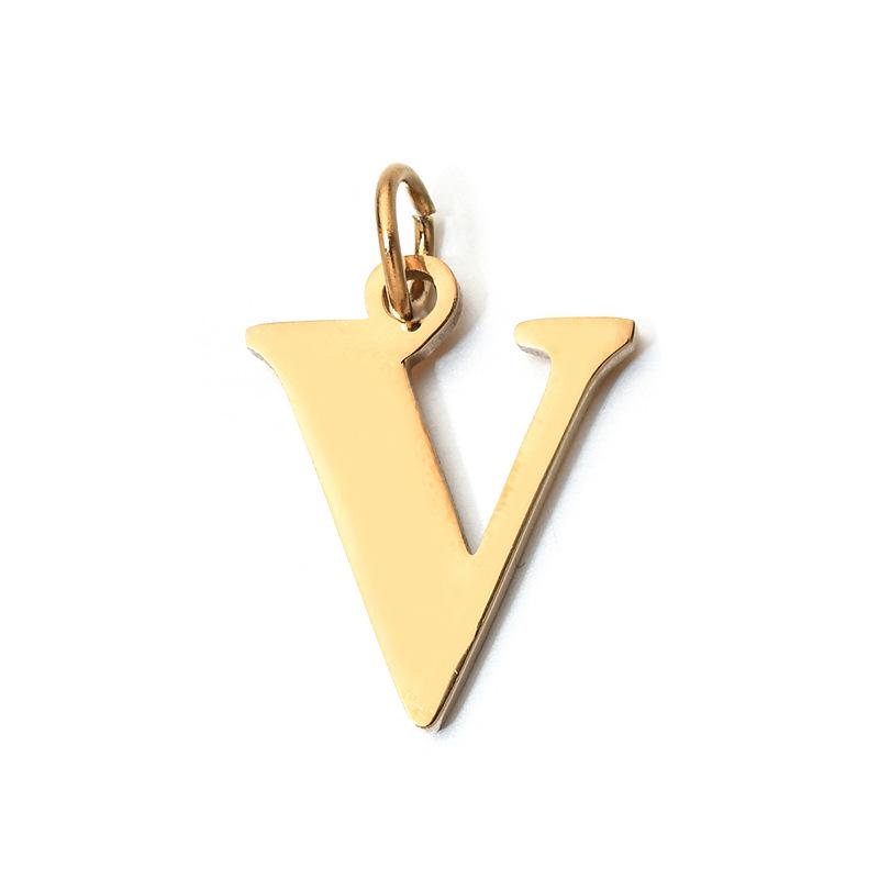 DIY 26-Letter Clavicle Chain Pendant: Personalized Stainless Steel Jewelry with a European and American Design Touch