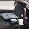 Space Saving Foldable Automotive Desk Table Serving as Workstation and Meal Tray in Vehicles Feature High Load Capacity