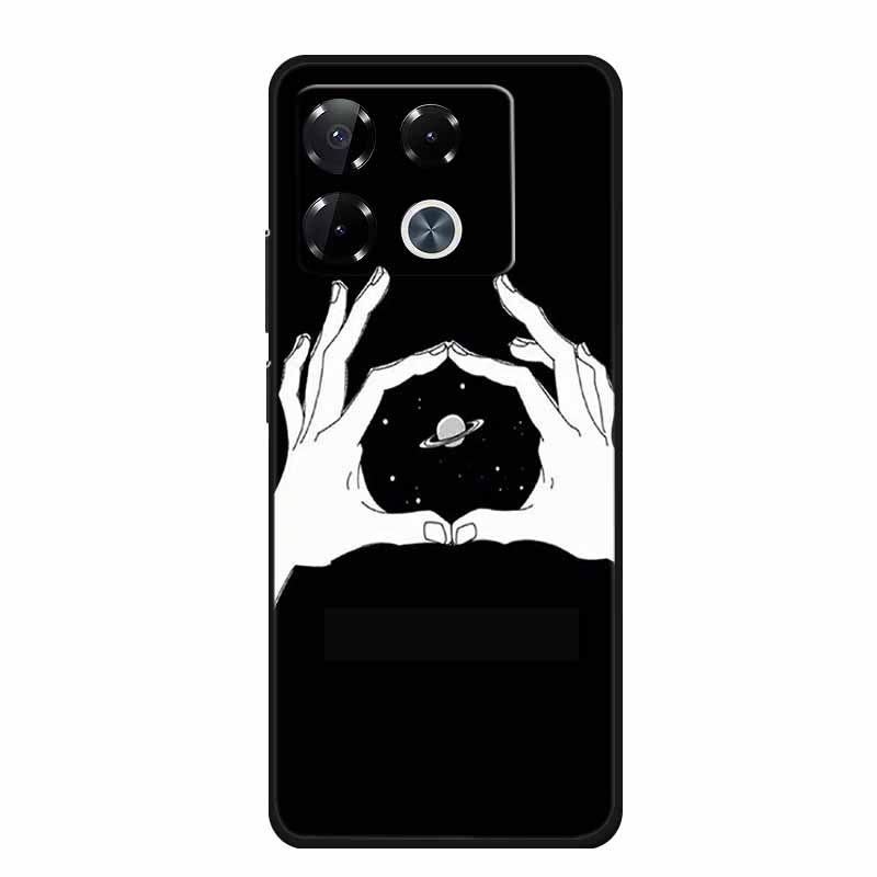 For Infinix Note 40 Pro Case Note40 Pro Plus Phone Cover Black Silicone Soft Case For Infinix Note 40 Pro Plus Back Cover Case