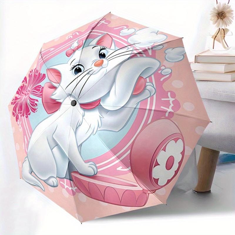 1pc Artemis Cat Automatic Opening Umbrella - Portable Tri-Fold Design, 8-Rib Iron Frame Outdoor Umbrella, Ideal Gift for Fans, Travelers, Da