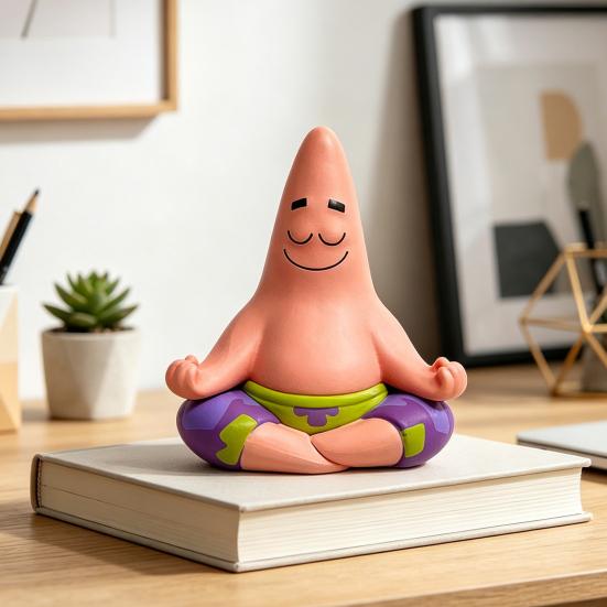 Car Ornaments Funny Star Style Yoga Meditation Figure Cartoon Stress Relief Gift Cute Healing Desktop Decompression Toy for Car Home Office Decor