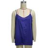 Top da Donna Scollo a V Senza Maniche Canottiere Colore Puro Vestibilità Larga Spalline Sottili Gilet Casual Estivo per Esterno
