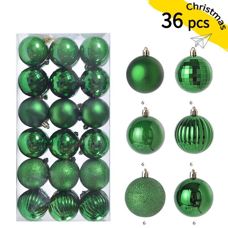 3cm Weihnachtsbaumkugeln Bruchfeste Kunststoffkugeln Dekoration Frohe Weihnachten Kugeln Anhänger Set Festival Party Hausdekoration