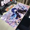 Antislip Gaming Desk Mat with Stitched Edges Stylish Arknights Anime Girls Battle Design Large Mouse Pad for Home Office Use