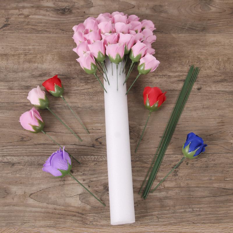 1Pcs Diy Foam Strip Wedding Flower Arrangement Base Cylindrical White Stick Solid Curtain Floral Sponge Event Party Props