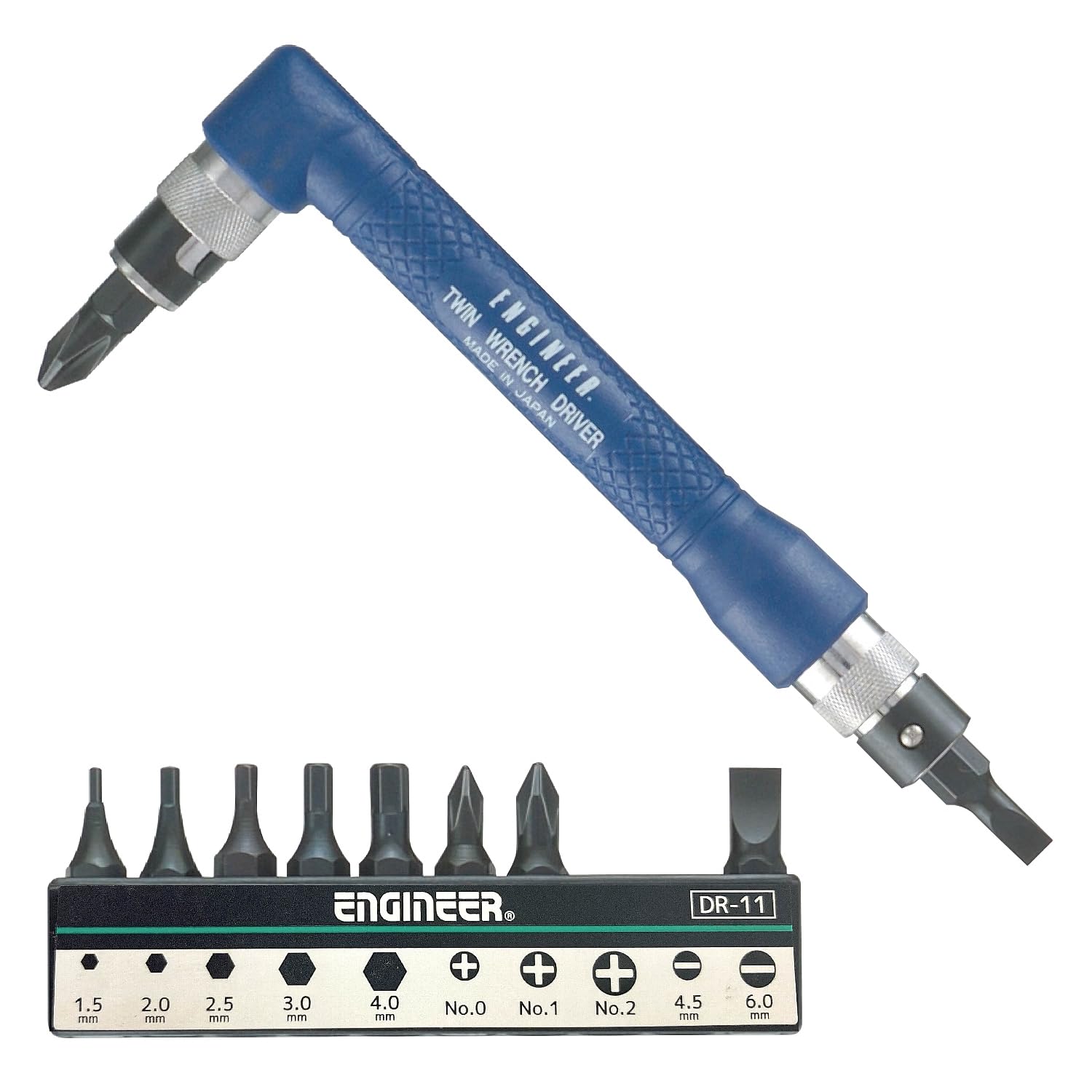 

ENGINEER Twin Wrench Driver Set, 10 Bits, DR-07
