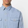 Polo Ralph Lauren Solid Color Polo Collar Long Sleeve Shirt Men shirts Blue 710864176-001