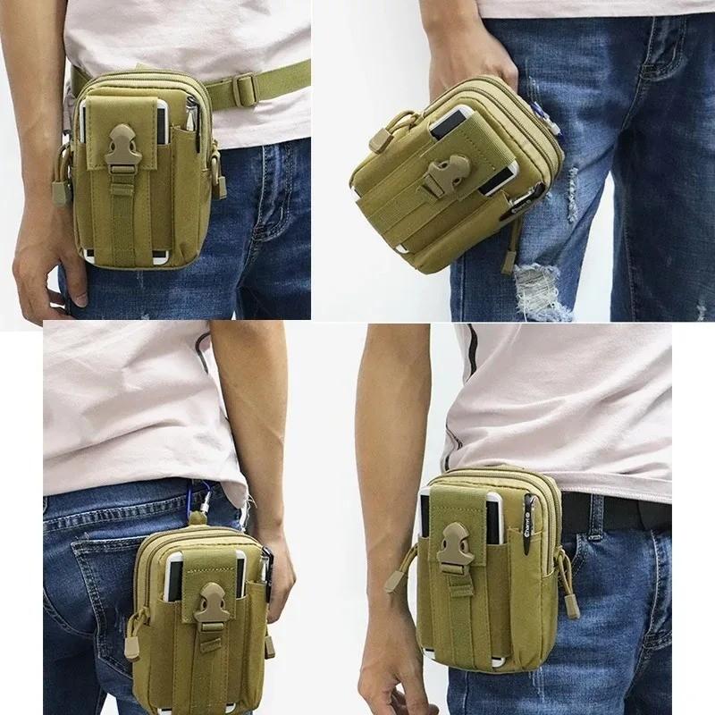 Tactical Camouflage Waist Pack For Men Outdoor Travel Multi Function Waterproof Phone Holder