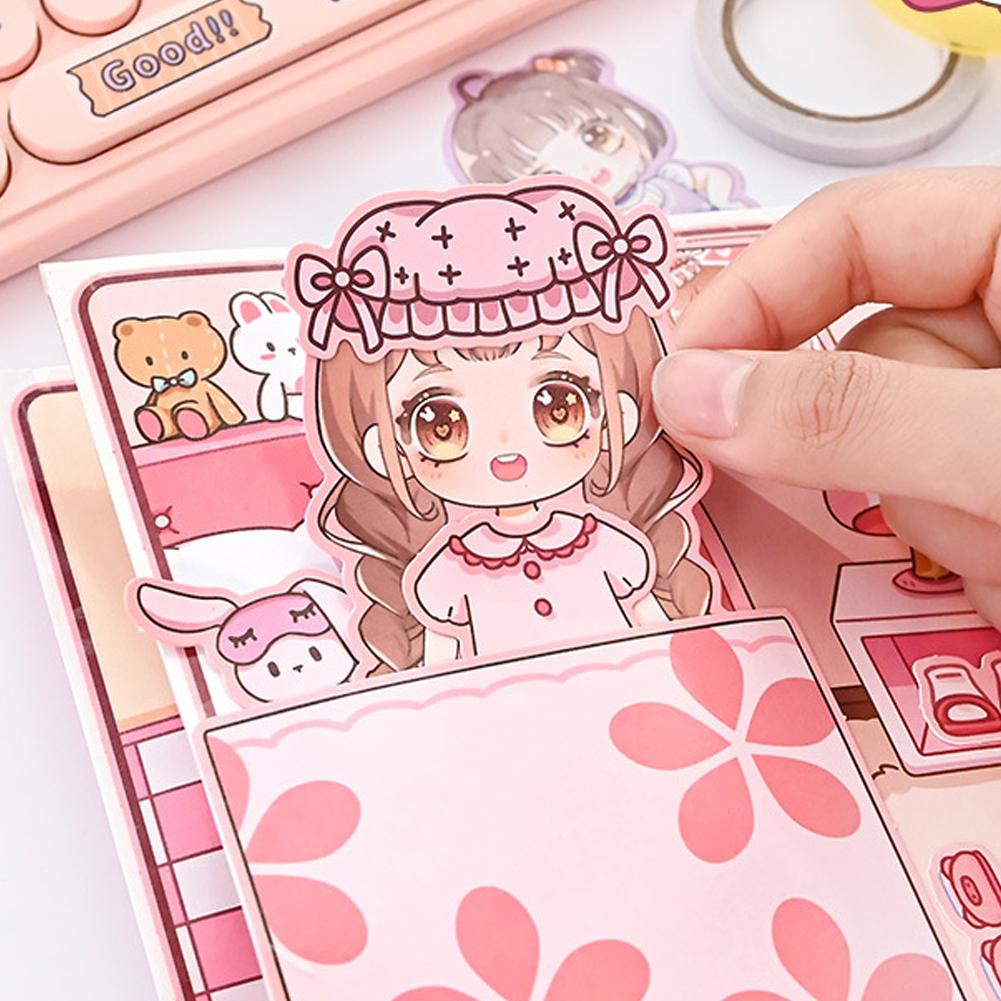 DIY Ruhiges Buch Mädchen Anziehspielzeug Kinder pädagogisches handgemachtes Papierbuch Puppenspielzeug