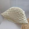 Women's Summer Hollowed-Out Woven Fisherman Hat Breathable Sunshade Sun Protection Bucket Hat Large Head Circumference Hat