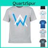 T-shirt di Cotone Lussuosa Alan Walker Faded con Scollo a O Classico per Uomo in Ogni Stagione
