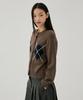 Clove [25Fw Clove] Argyle Knit Cardigan (Brown)