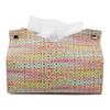 Creative Woven Leather Small Fragrant Style Tissue Box For Home Living Room Bedroom Car Paper Box Gift Home Decoration