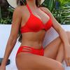 S - XL 17 Colors Halter Underwired Bikini Female Swimsuit Women Swimwear Two-Pieces Bikini Set Bather Bathing Suit Swim