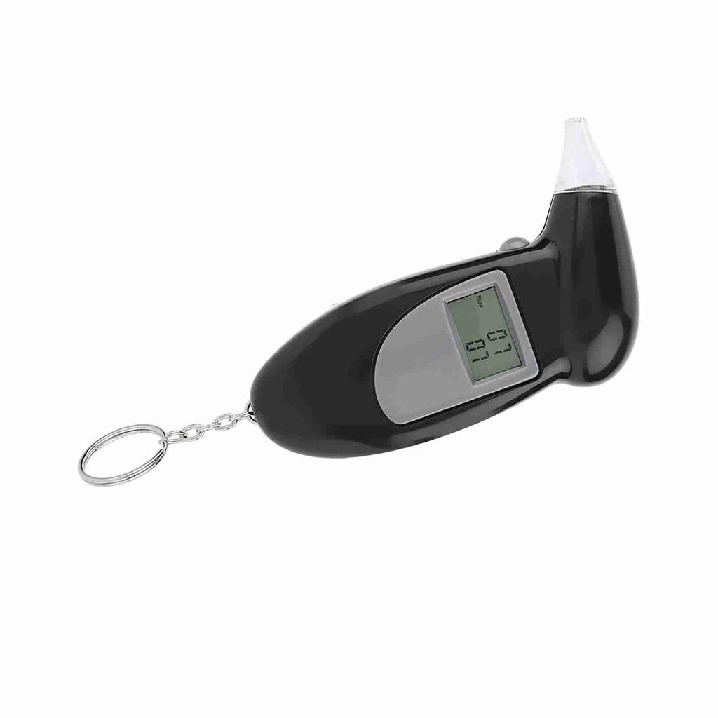 Digital LCD Screen Alcohol Breath Tester Portable Keychain Breath Analyzer 10pcs Mouthpiece