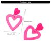 Triple Set Colorful Heart Dangle Earrings Fashionable Sturdy Acrylic Materials Jewelry Accessory for Girlfriend or Wife