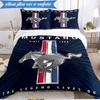 3PCS Mustang Bedding Set Duvet Cover Closure Includes 1 Duvet Cover & 2 Pillowcases for All Seasons Bedroom Decor Christmas Fan gifts