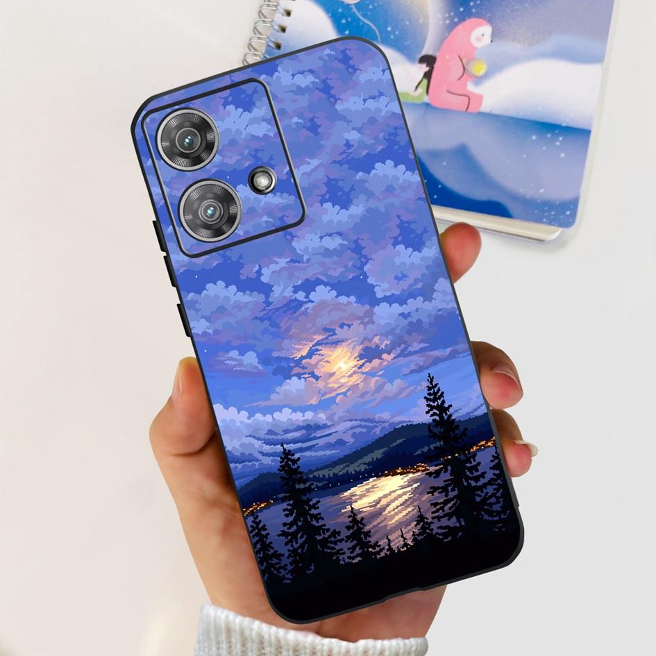 For Motorola Edge 40 Case Moto Edge 40 Neo 5G 2023 Cover Stylish Pattern Soft Slim Black Fundas For Moto Edge40 Edge40Neo Bumper