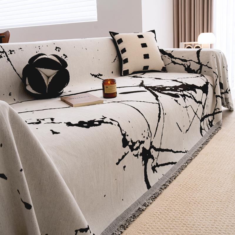 

Чехол для дивана из шенилла для кемпинга, пикника, на диван Funda, черный, белый, чехлы для дивана, коврики, пледы 180x130