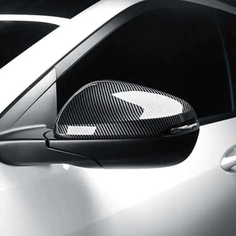 For Chevrolet Trax  2024 Car Sticker Rearview Side Mirror Cover Wing Cap Exterior Door Rear View Case Trim Carbon Fiber Look