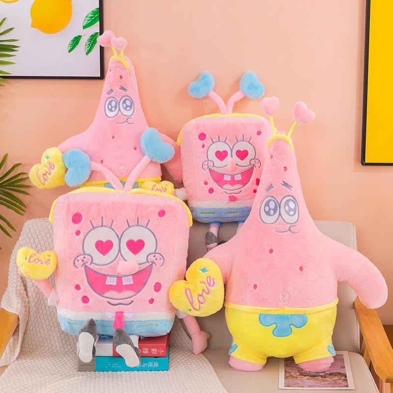 45cm Pink Kawaii Cartoon Starfish Plush Toy Doll Cute Stuffed Animal Birthday Gift For Girls