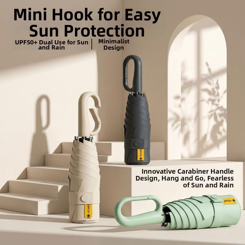Portable Buckle Mini Umbrella Folding UV Protection Umbrella New Sunshade Umbrella  Outdoor Travel