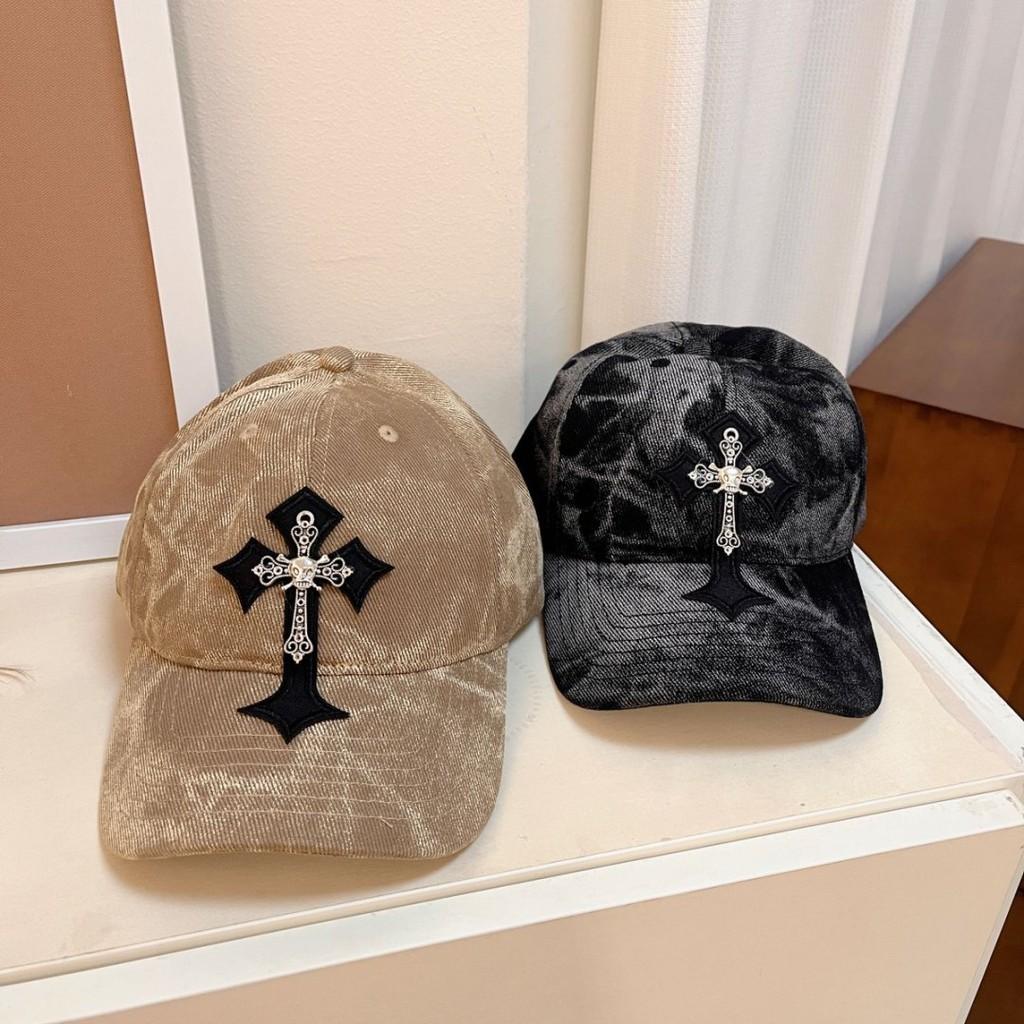 Fashionable Cross Decoration Dyeing Pattern Women Summer Casual Cap Baseball