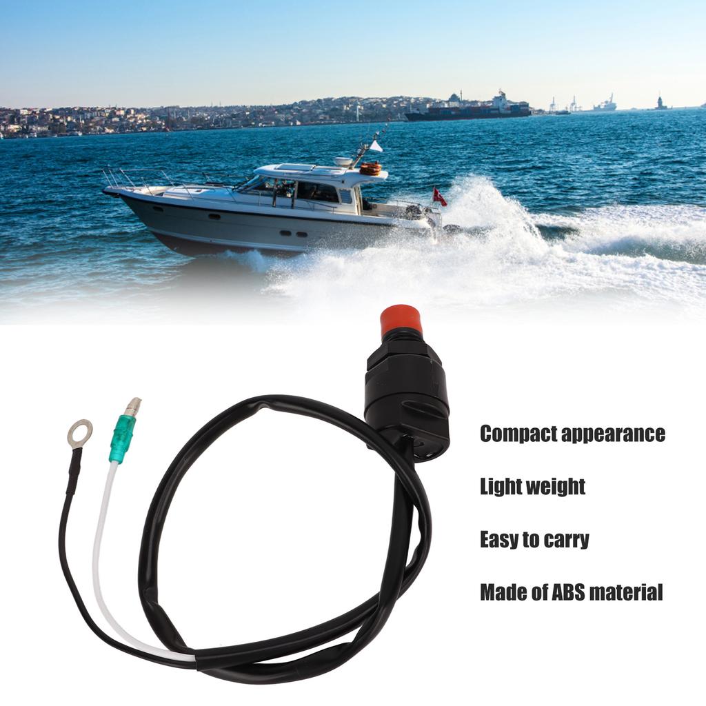 Marine Outboard Engine Stop Switch Waterproof Light ABS Engine Emergency Flameout Switch for T4 6E0?82575?00