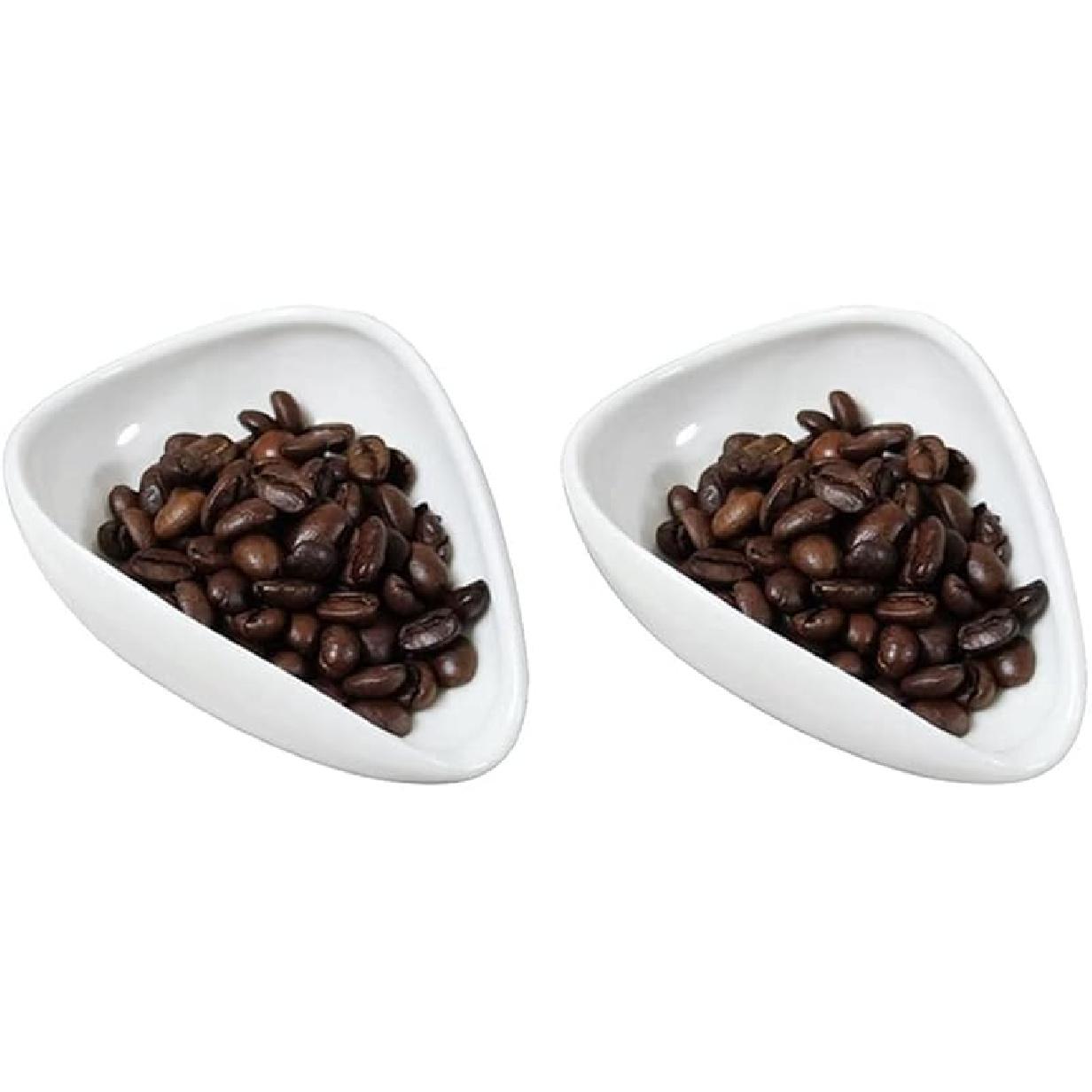 2pcs Ceramic Coffee Scoops Coffee Bean Weighing Bowls Coffee Powder Spoon 1pcs