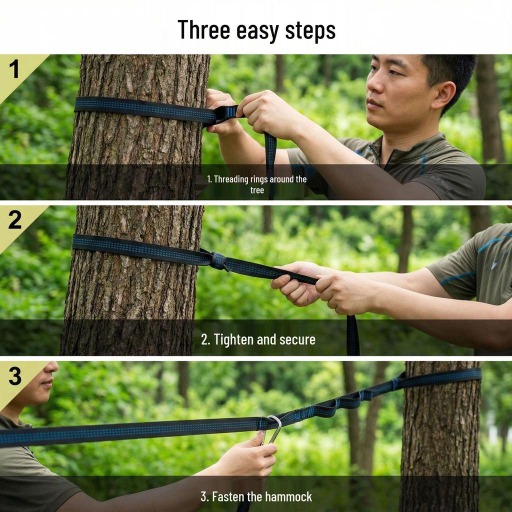 Hammock Straps for Easy No-Knot Outdoor Hanging - Swing, Basket, or Camping Use