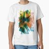 Abstract Overlay Classic T Shirt Vintage Fashion Breathable Versatile Soft Top For Everyday Wear Designer Clothes Casual
