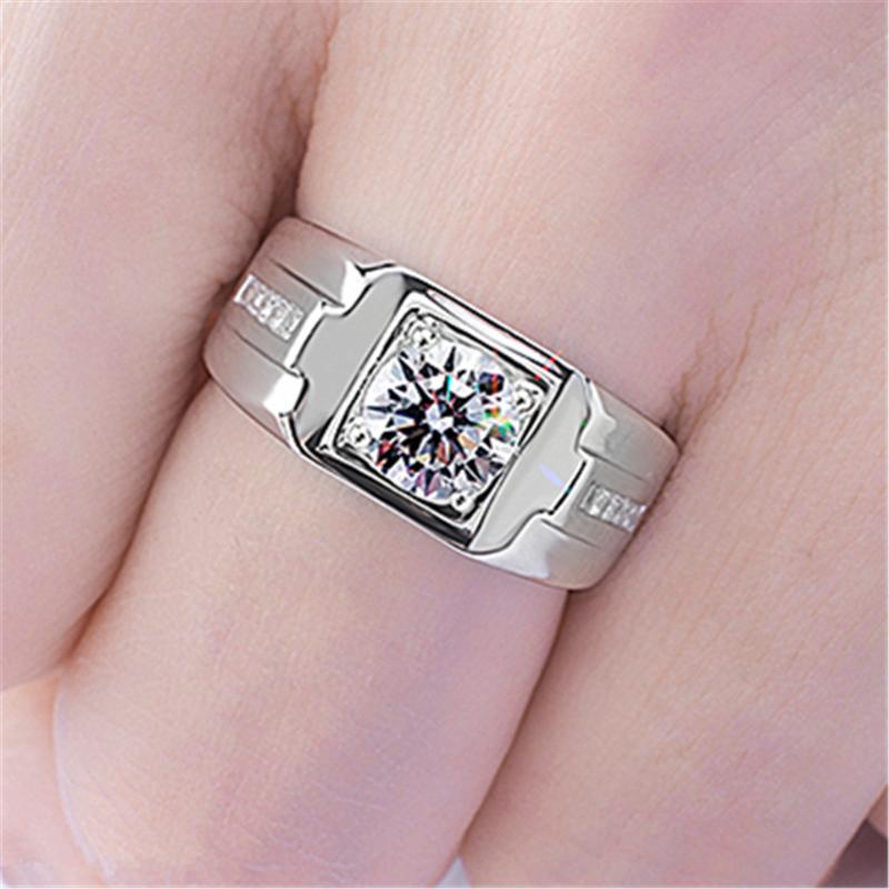 Copper Classic Ring For Women Jewelry Simple Diamond Ring Imitation Diamond Women'S Man Ring
