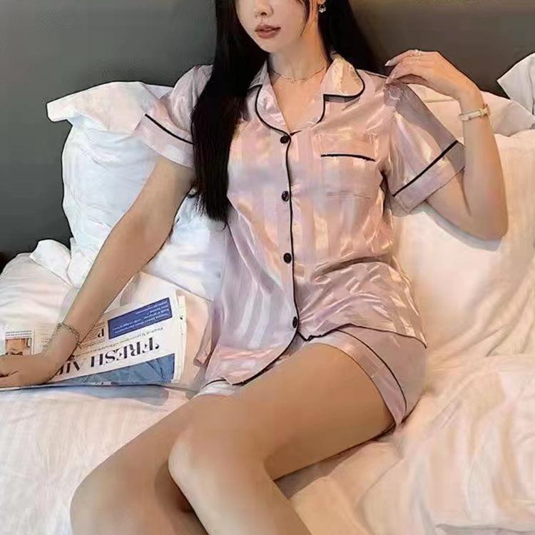 Lace Long Sleeve Black Cardigan Pajamas for Women – Sweet and Loose Spring/Autumn Homewear with Long Pants