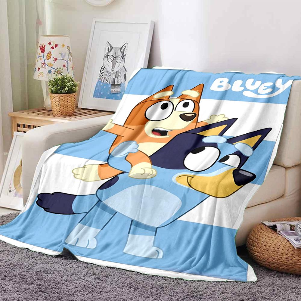 Bluey Theme Printed Blanket - Perfect for Couch, Bed, Travel & Outdoor Use | Machine Washable, Cozy & Durable.